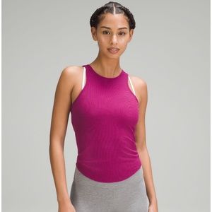 NWT lululemon Modal Silk Twist-Back Yoga Tank Top Magenta Purple Size 4